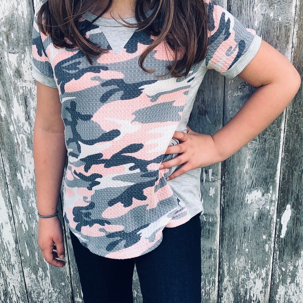 Children’s Waffle Knit Camo Tee